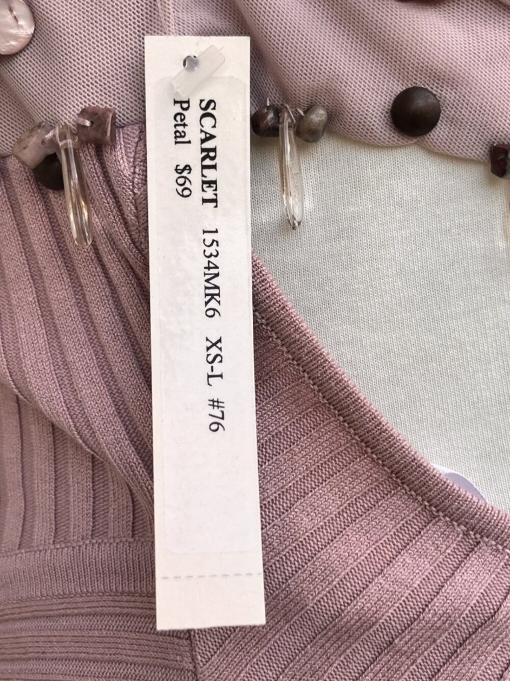 M. Kenson Scarlet Petal Beaded Silk Camisole Top Pink Cutout Back XS-L NWT - Picture 5 of 11